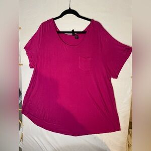 Cynthia Rowley Fuchsia Short Sleeve Tee